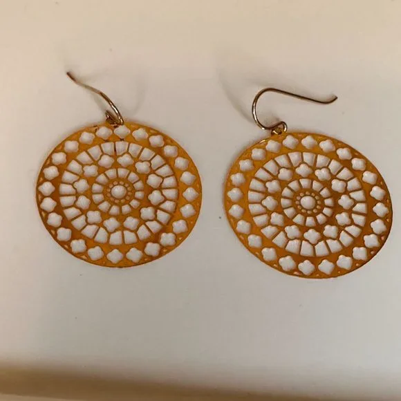 Lovell Design - Notre Dame West Drop Gold Plated Earrings, IOB - Picture 3 of 6